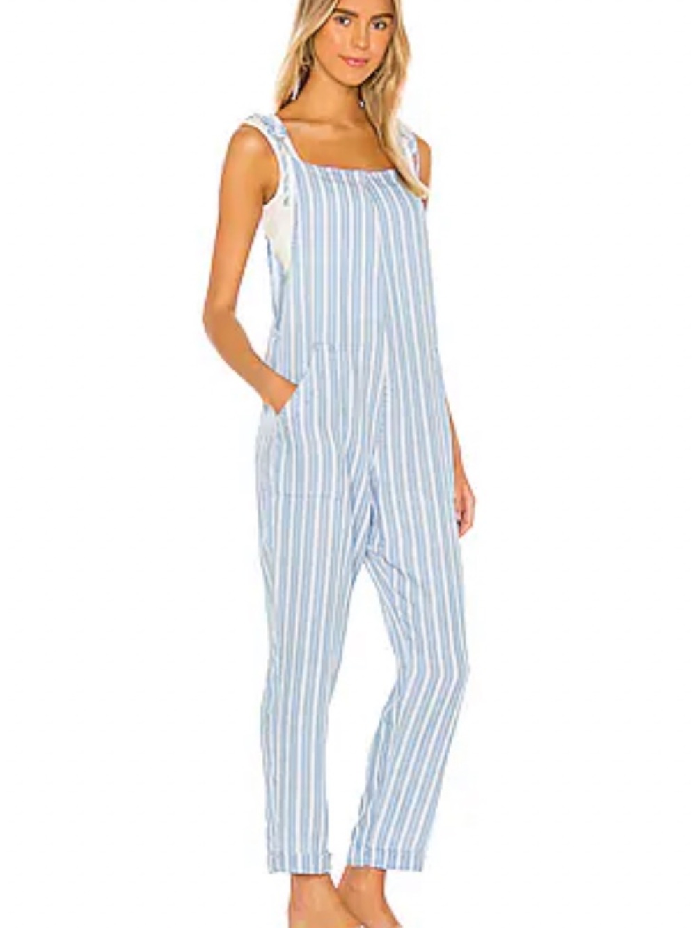 BobiBlack Los Angeles Light Blue Women's Overalls Jumpsuit
